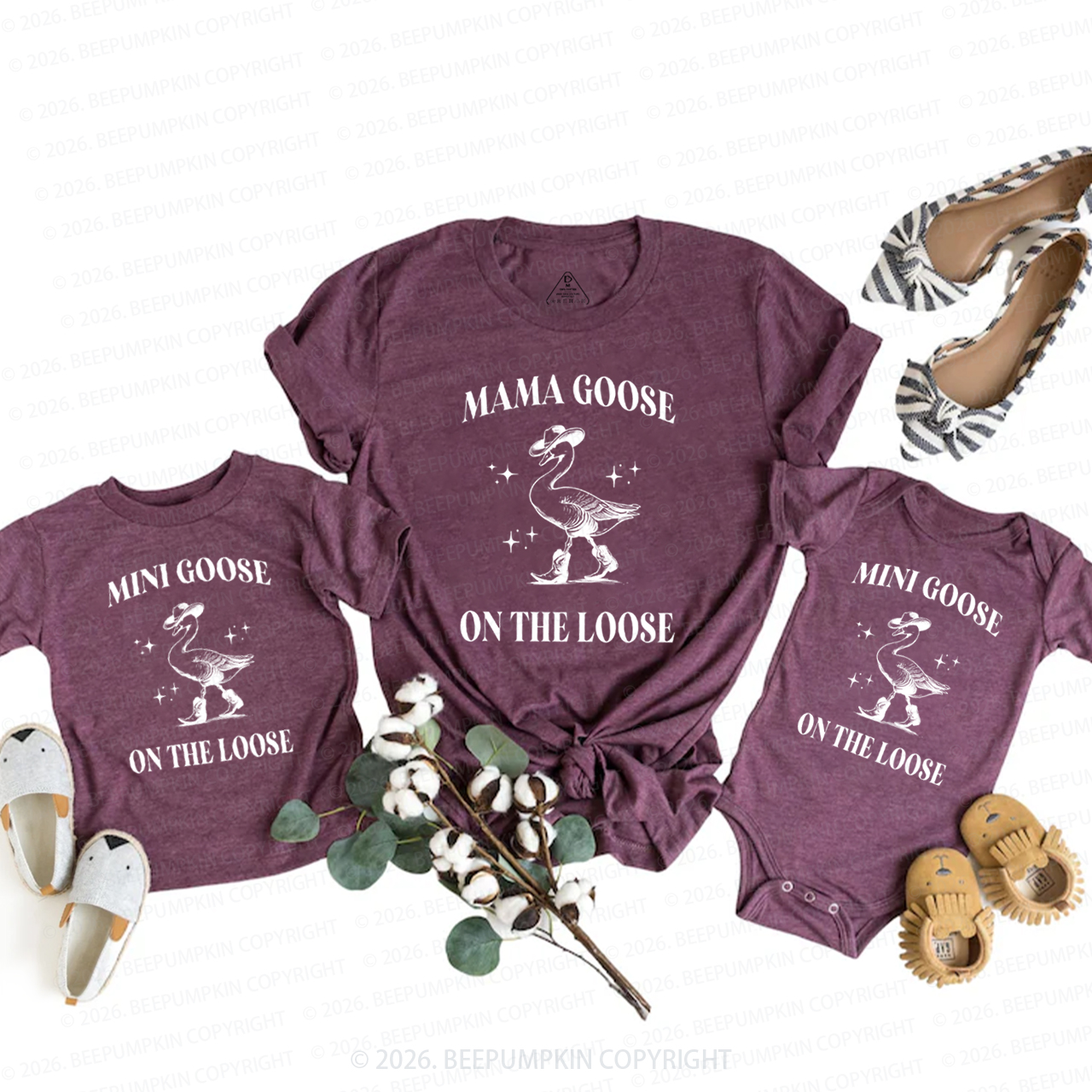 Mama Mini Goose On The Loose Mom&Me Matching T-Shirts