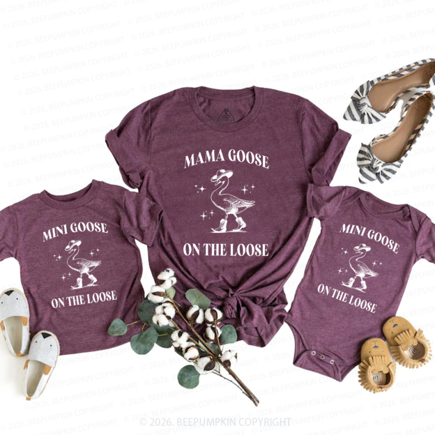 Mama Mini Goose On The Loose Mom&Me Matching T-Shirts