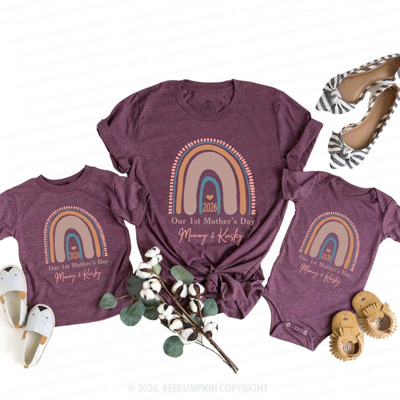 Rainbow Mother's Day Mom&Me Matching Tees