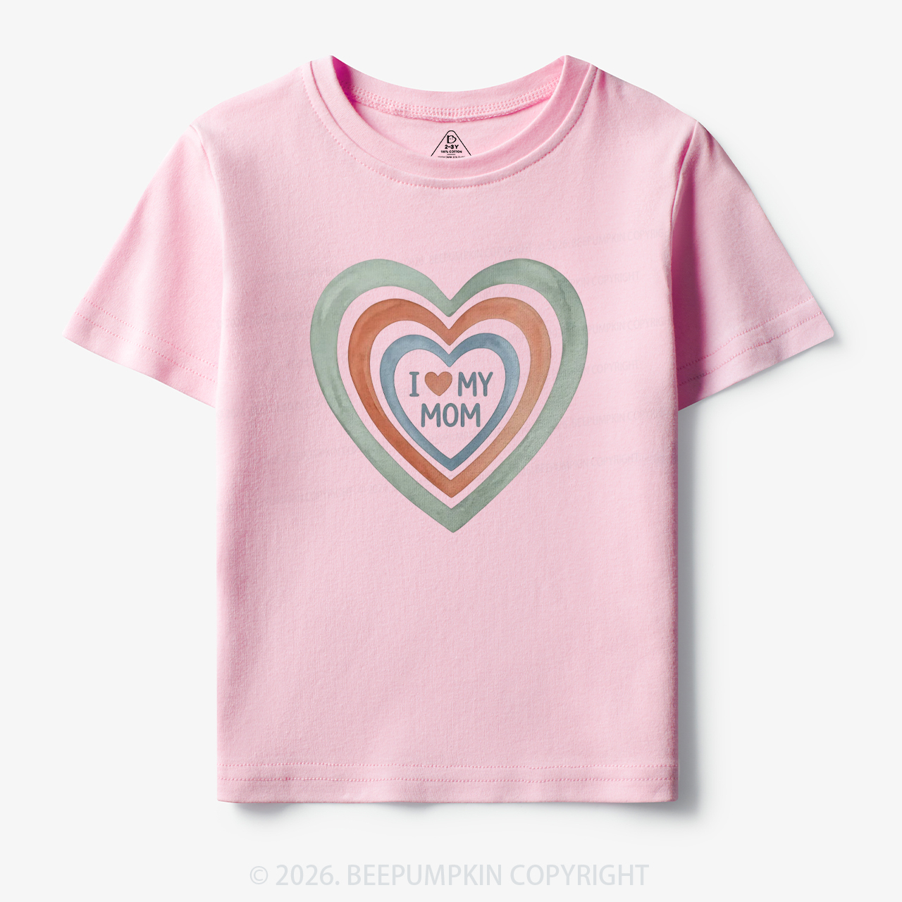 I Love My Mom Cute Mother's Day Toddler&Kid's Tees