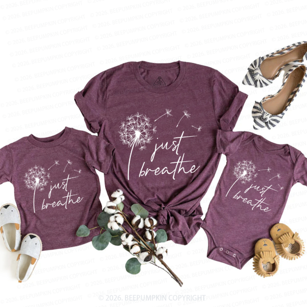 Just Breathe Dandelion Mom&Me Matching T-Shirts