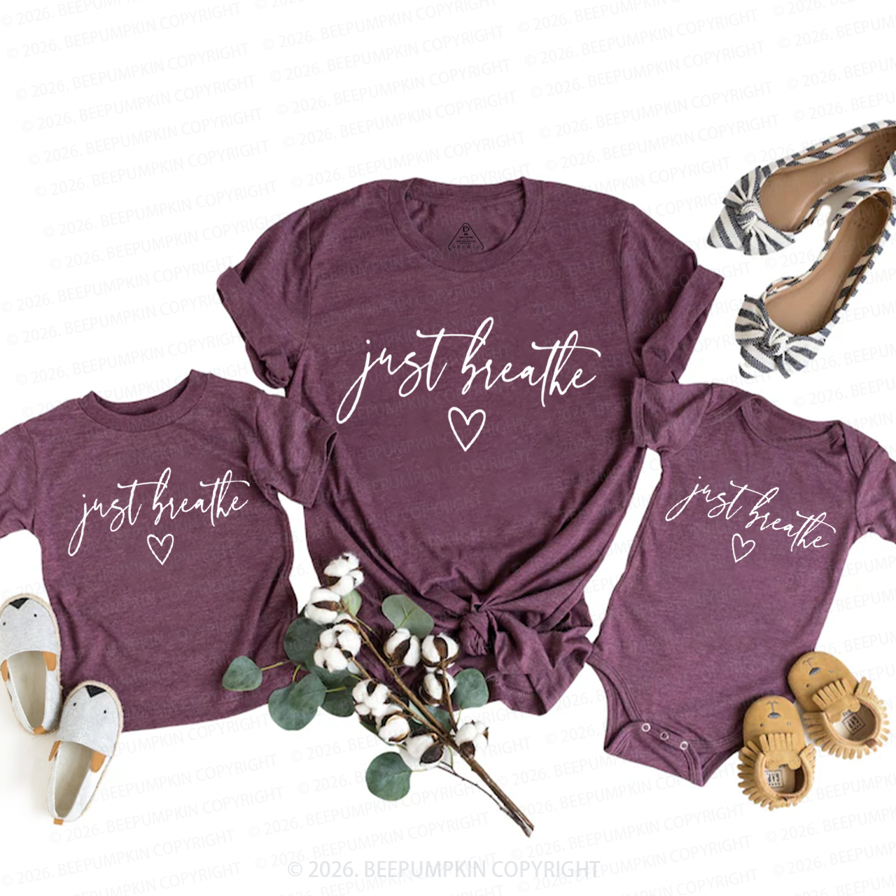 Just Breathe Hope Mom&Me Matching T-Shirts