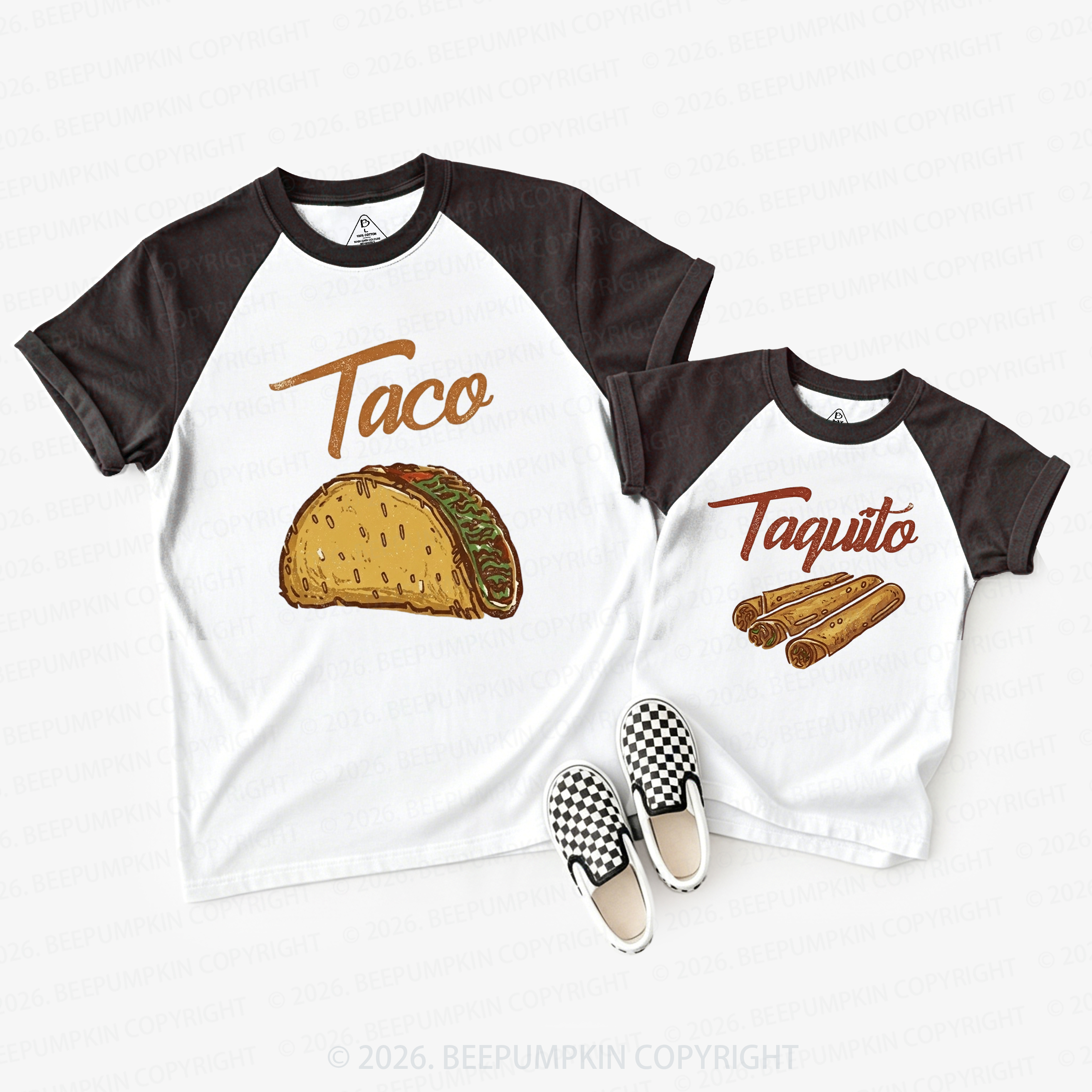 Taco & Taquito Dad&Me Raglan T-shirts