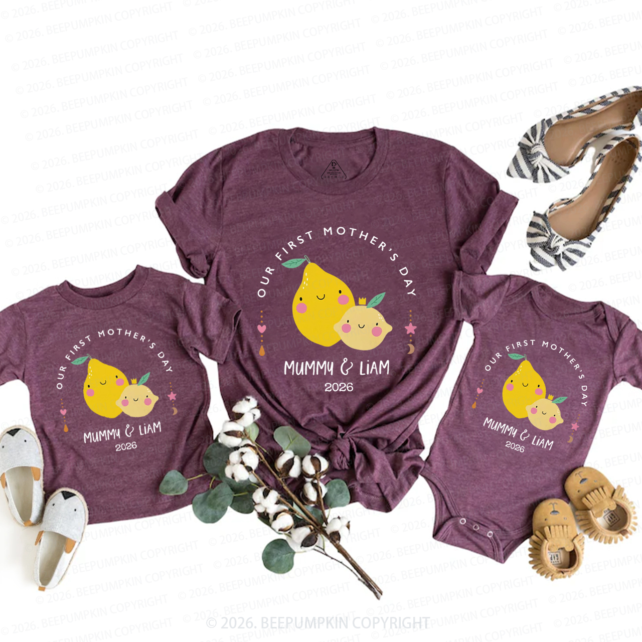 Personalized Baby Penguin Mom&Me Matching Tees Sale-Beepumpkin™