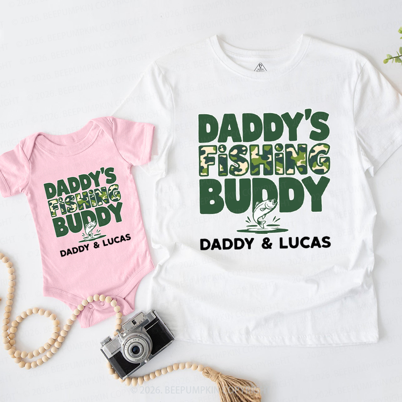 Personalized Fishing Buddies Dad&Me Matching Shirts