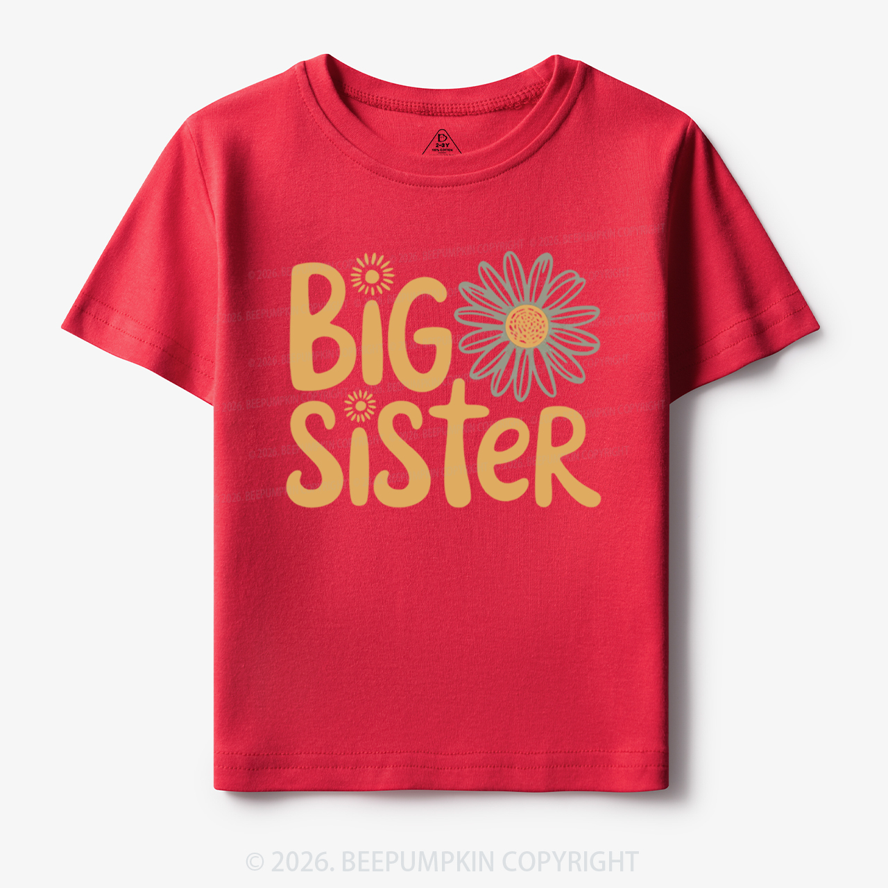Big Sister Daisy Boho Flower Toddler&Kid's Tees