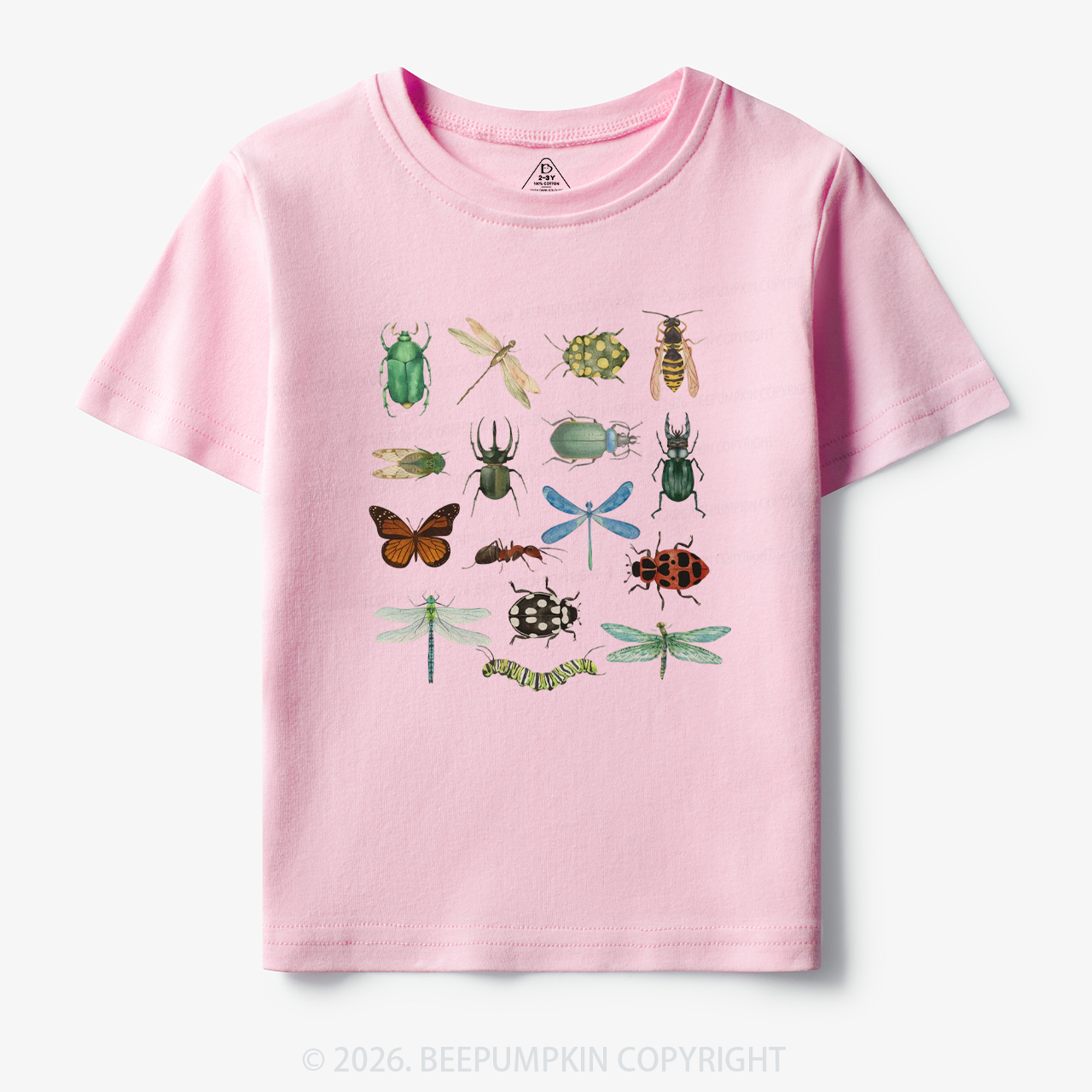 Retro Bugs Boho Natural Toddler&Kid's Tees