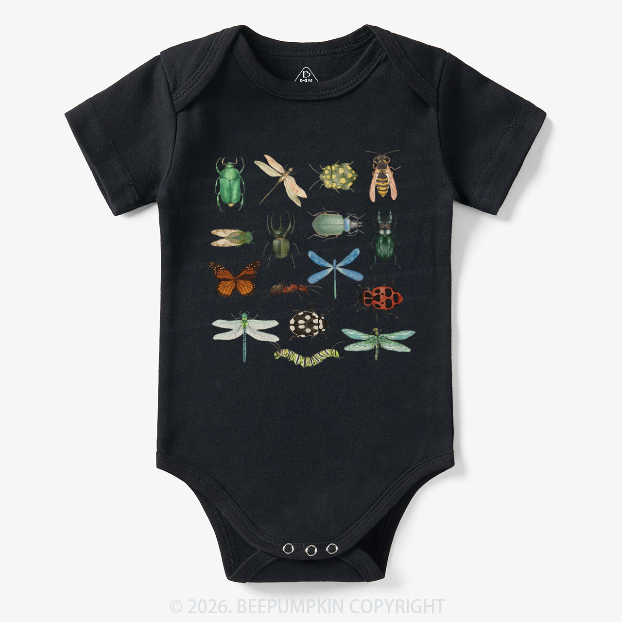 Retro Bugs Boho Natural Bodysuit