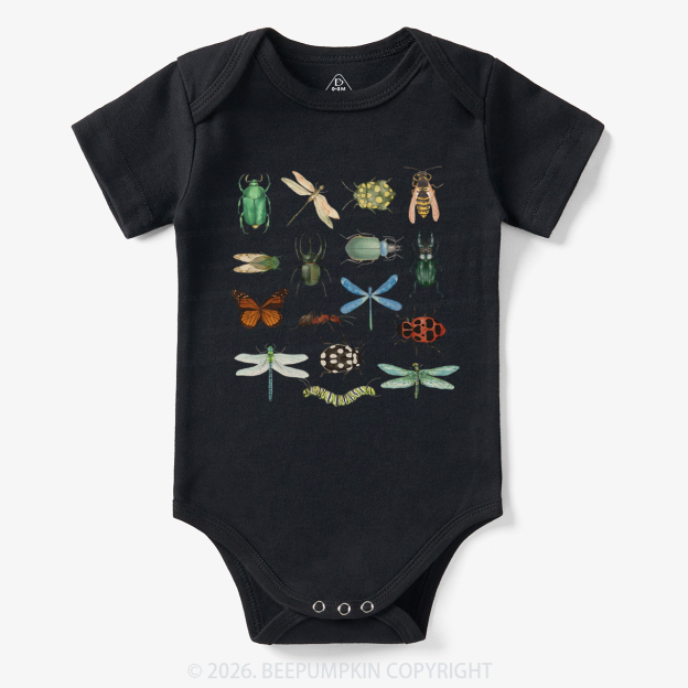Retro Bugs Boho Natural Bodysuit