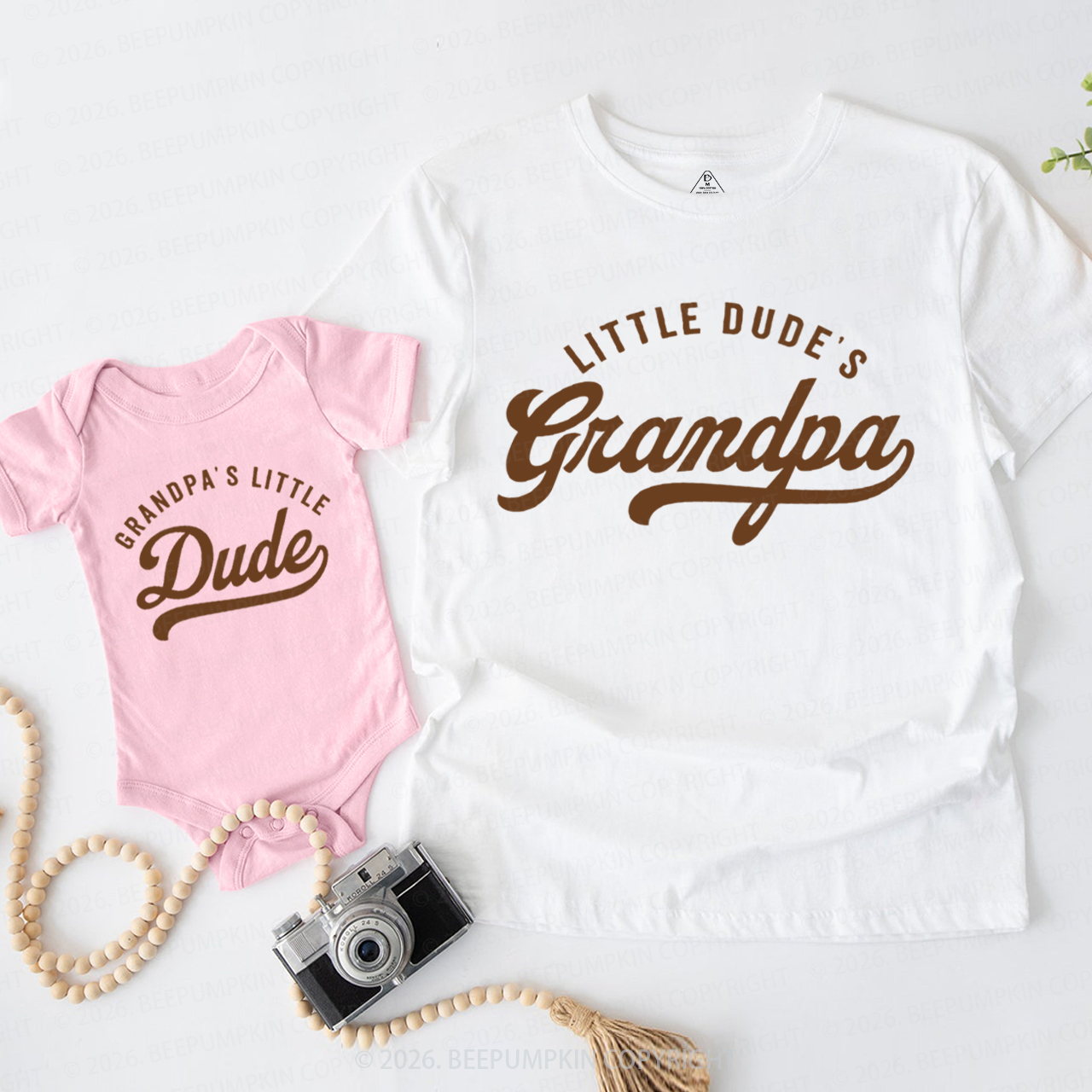 Grandpa’s Little Dude Grandpa&Me Matching Shirts