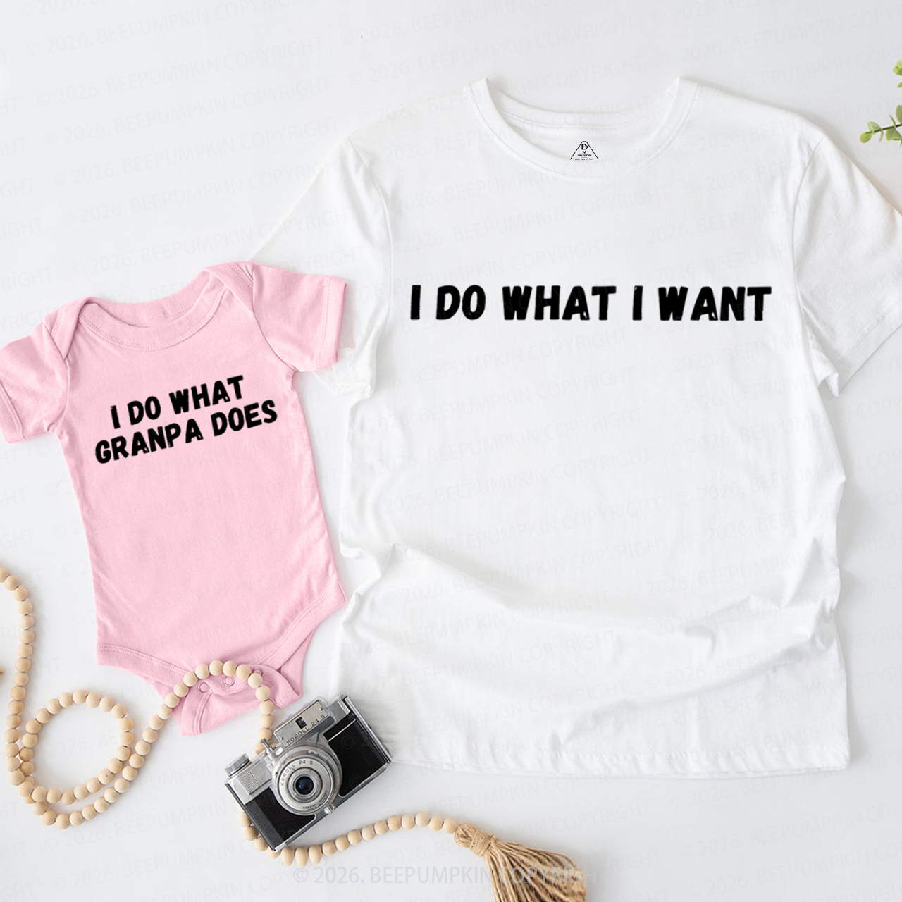 I Do What I Want Grandpa&Me Matching Shirts