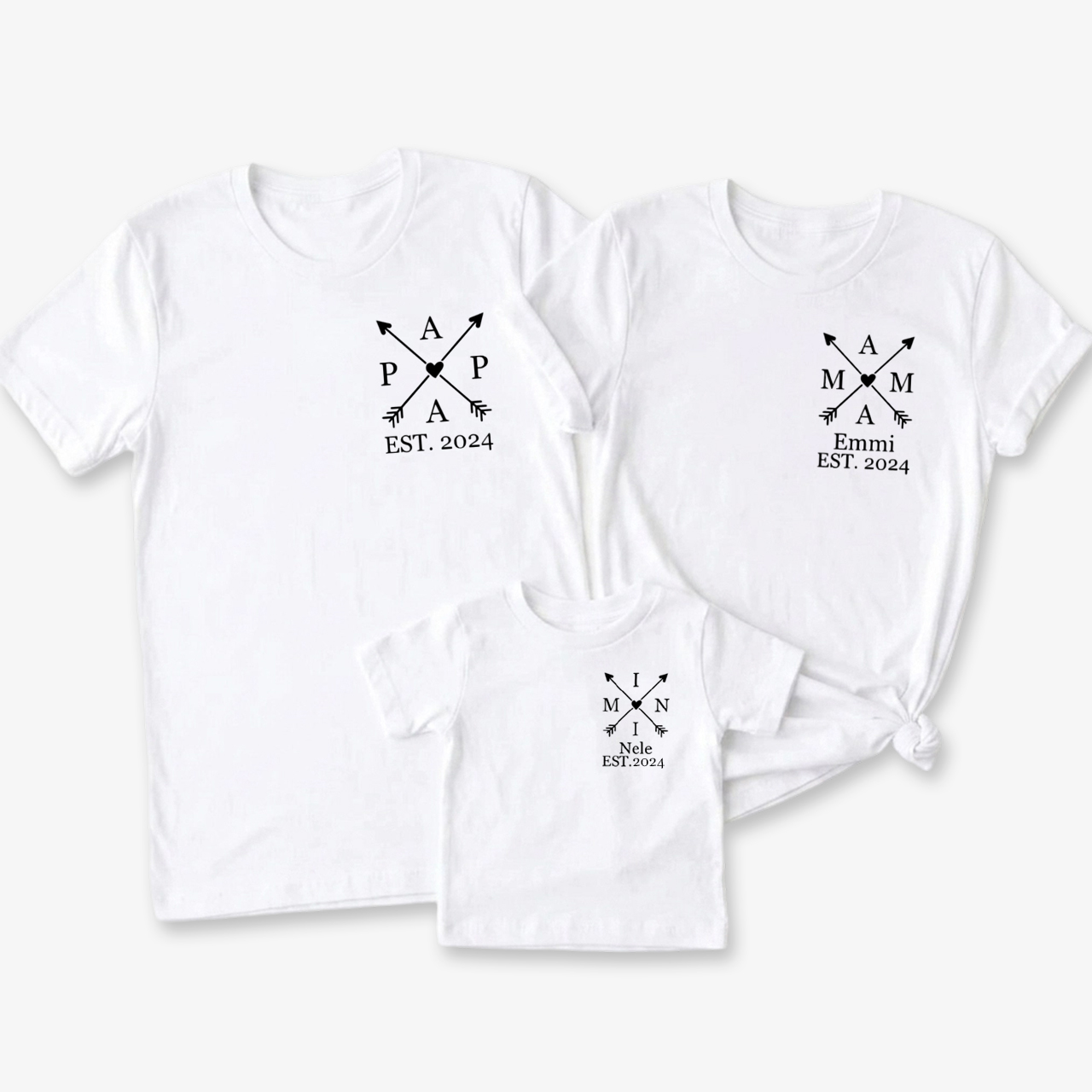 Personalized Arrow Heart Matching Shirts