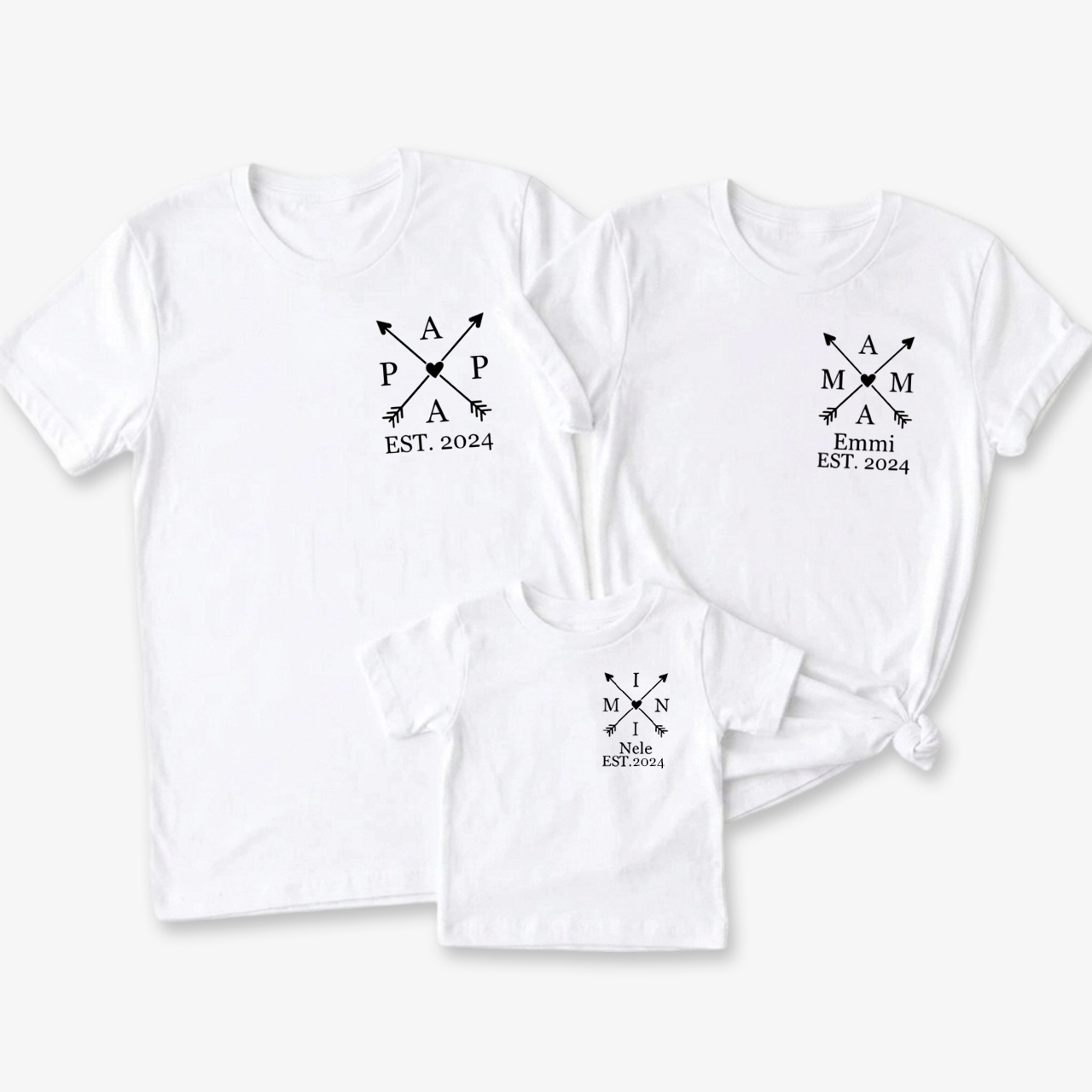 Personalized Arrow Heart Matching Shirts