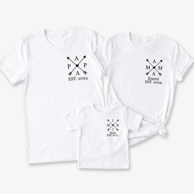 Personalized Arrow Heart Matching Shirts