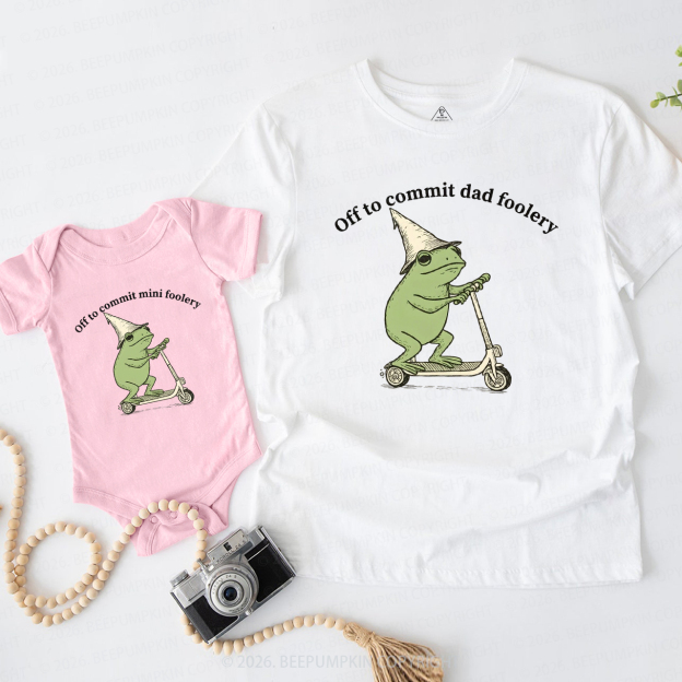 Foolery Mini Foolery Frog Scooter Dad&Me Matching Shirts