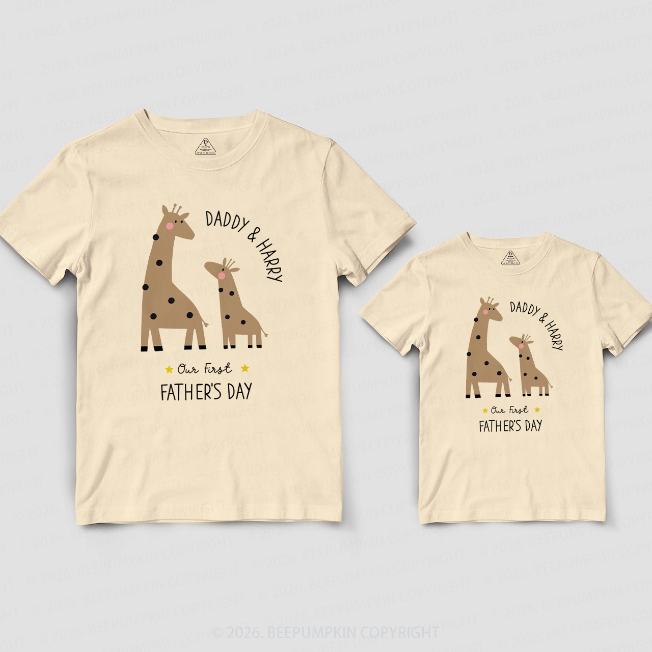 Personalized Cute Our First Father's Day Dad&Me Matching Shirts