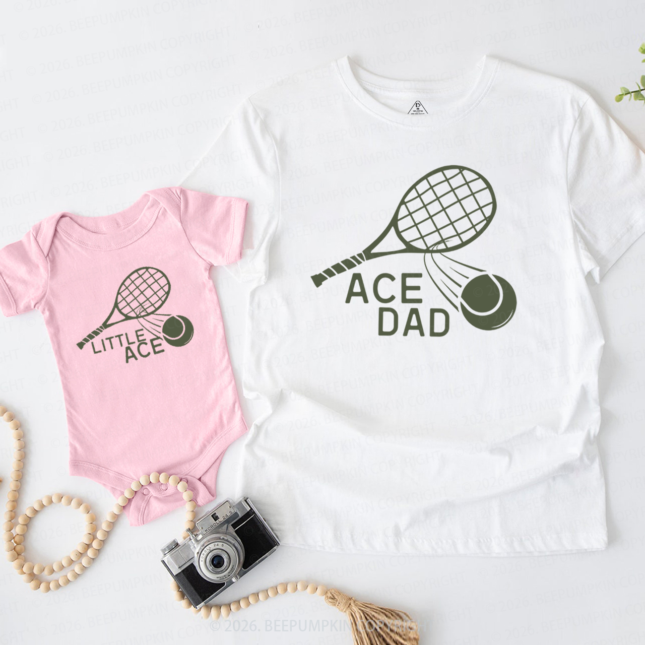 Tennis Fathers Day Dad&Me Matching Shirts