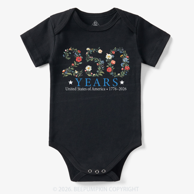 USA 250th Anniversary Floral Bodysuit