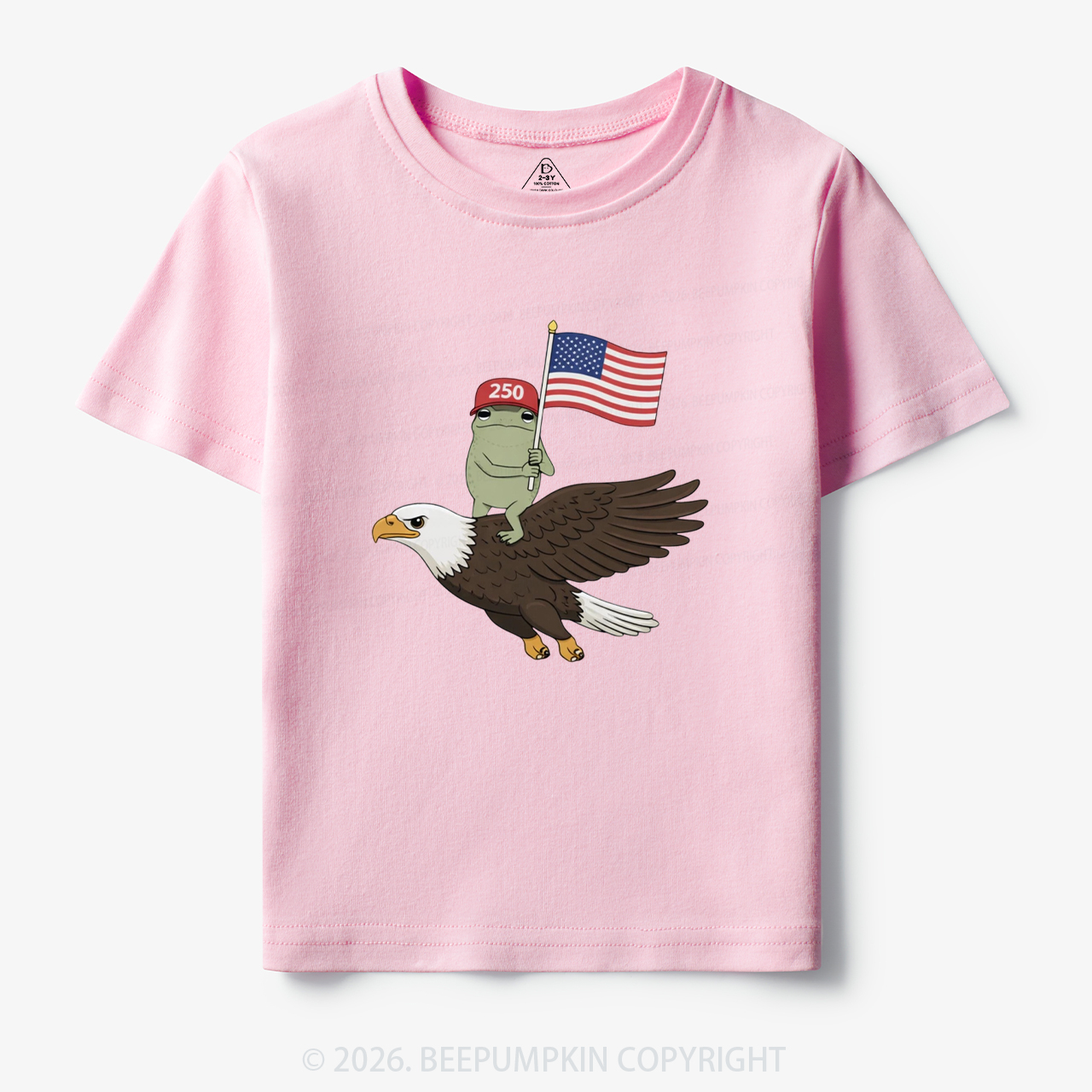 Americas 250th Birthday Funny Frog Toddler&Kid's Tees
