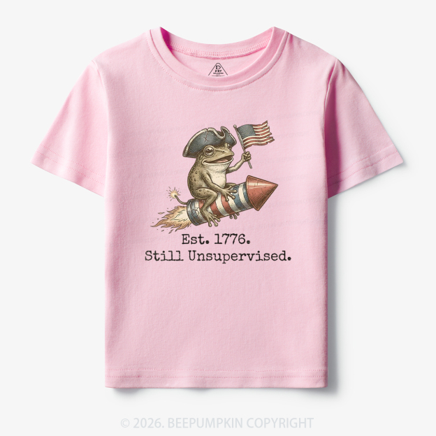 Est 1776 Funny Frog American 250th Anniversary Toddler&Kid's Tees
