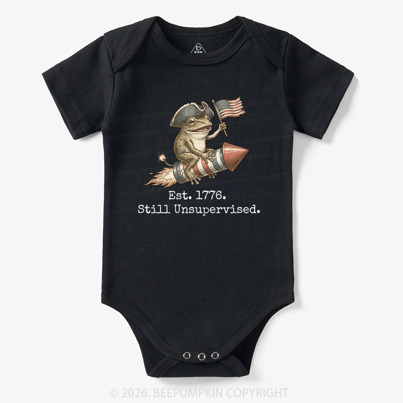 Est 1776 Funny Frog  American 250th Anniversary Bodysuit