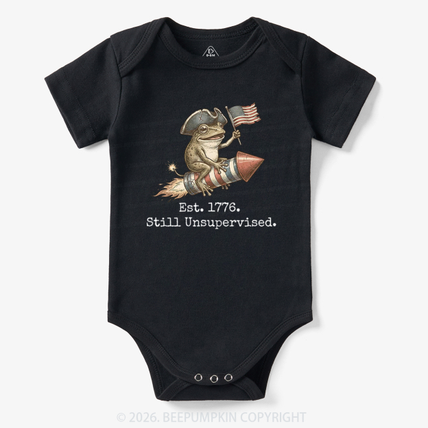 Est 1776 Funny Frog  American 250th Anniversary Bodysuit