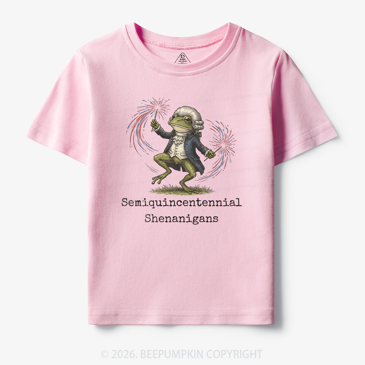 American 250th Anniversary Funny Frog Retro Toddler&Kid's Tees