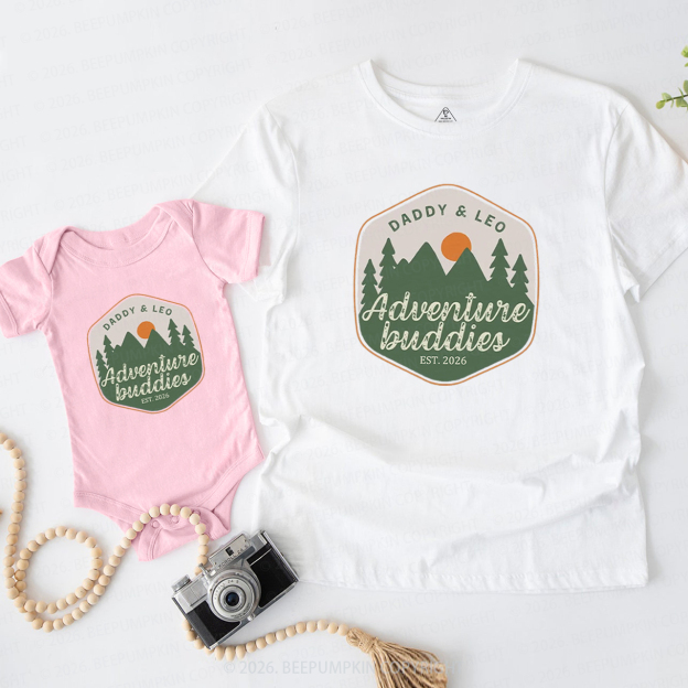 Personalized Adventure Buddies Father's Day Dad&Me Matching Shirts