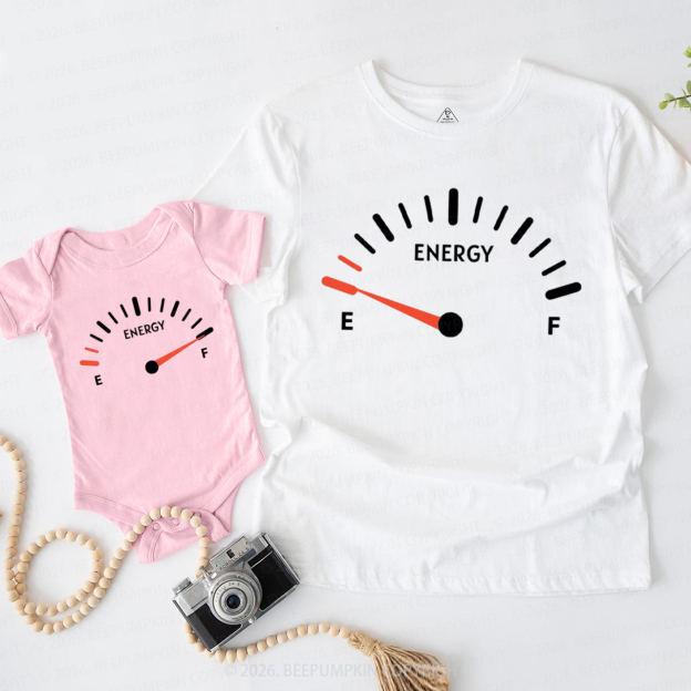 Energy Gauge for Father's Day Dad&Me Matching Shirts