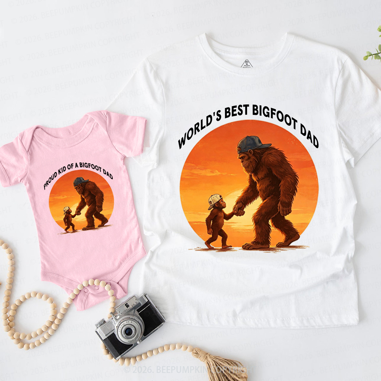 Vintage Sasquatch & Son Dad&Me Matching Shirts