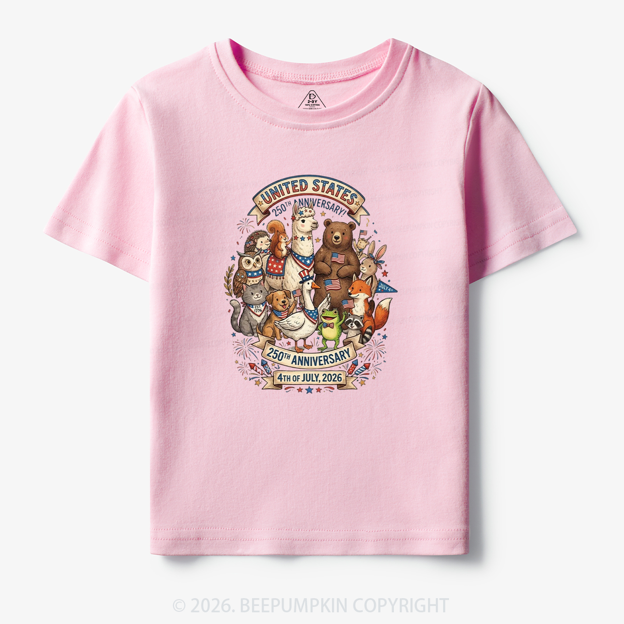 USA 250th Anniversary 4th of July Toddler&Kid's Tees