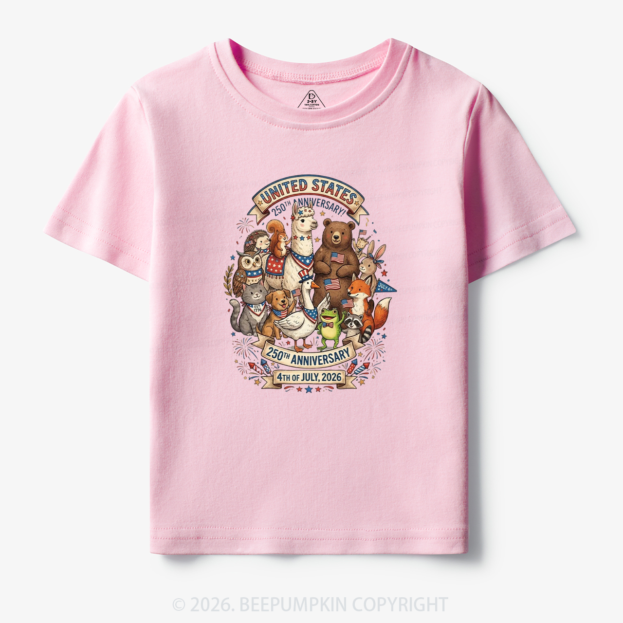 USA 250th Anniversary 4th of July Toddler&Kid's Tees