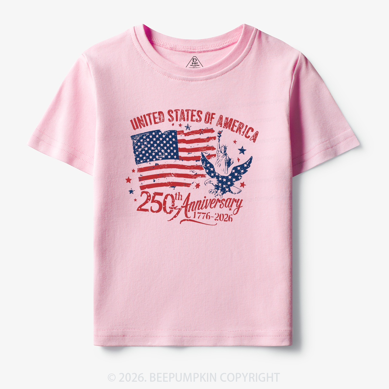 America 250th Anniversary Patriotic Eagle Toddler&Kid's Tees
