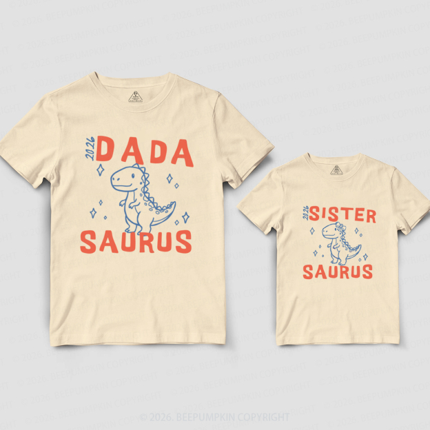 Funny Family Saurus Family Matching Shirts