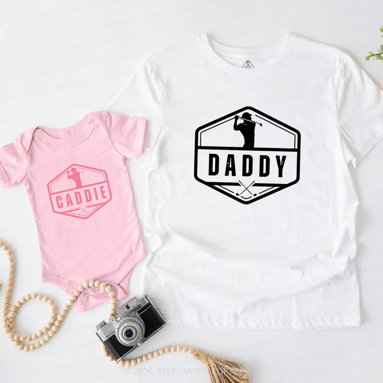 Golf‑Loving Dad&Me Matching Shirts
