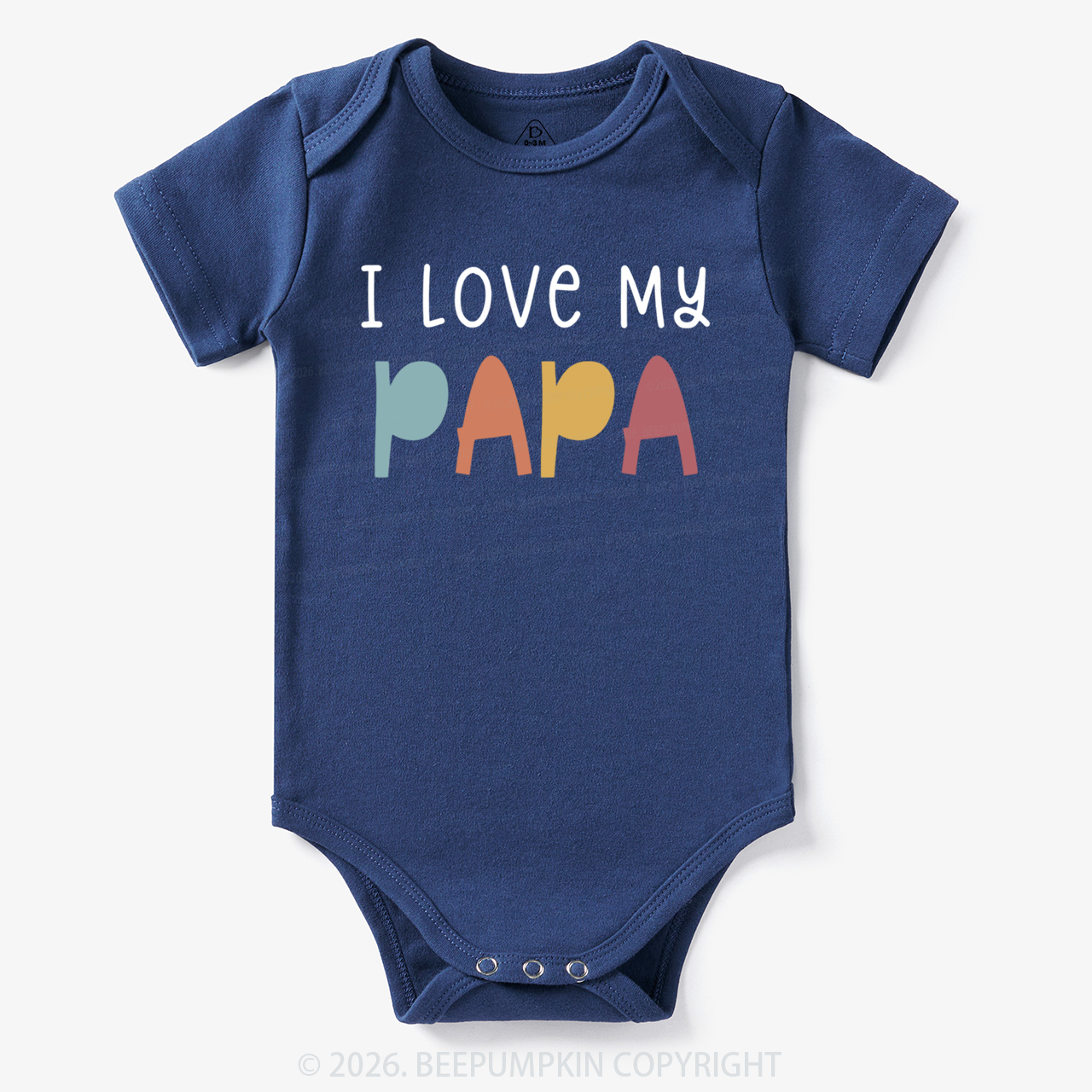 I Love My Papa Cute Father's Day Bodysuit