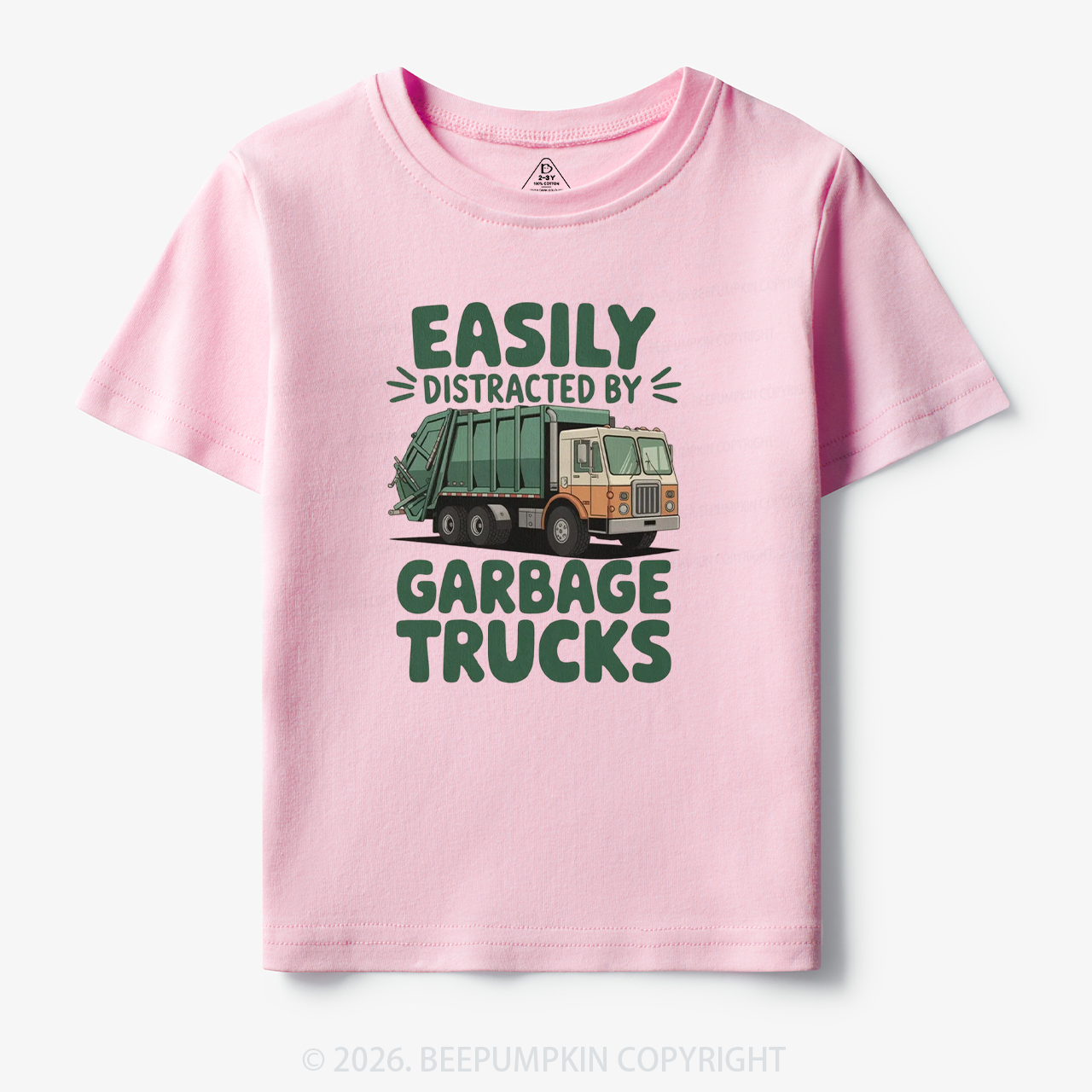 Easily Distracted by Garbage Trucks Toddler&Kid's Tees