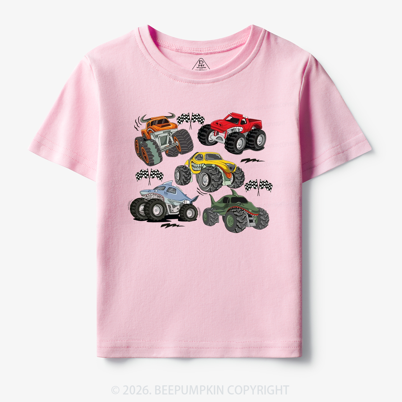 Monster Trucks Race Toddler&Kid's Tees
