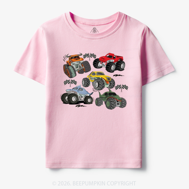 Monster Trucks Race Toddler&Kid's Tees