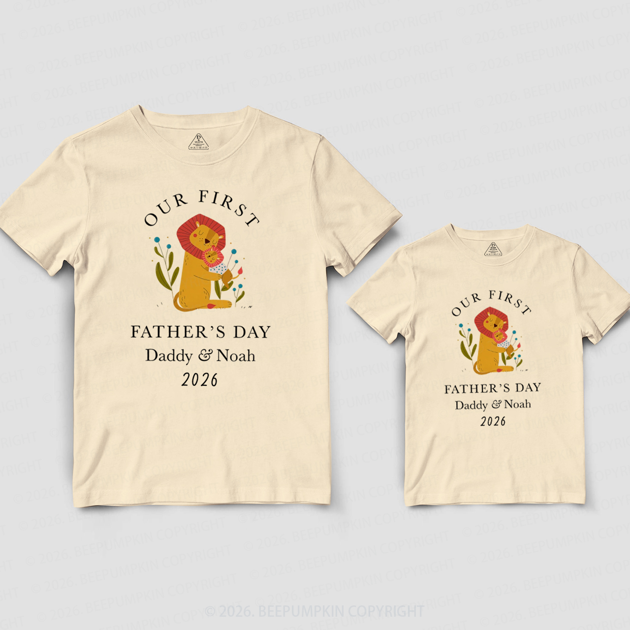 Personalized Lion Our First Father’s Day Dad&Me Matching Shirts