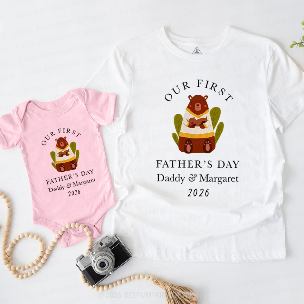 Personalized Bear Our First Father’s Day Dad&Me Matching Shirts