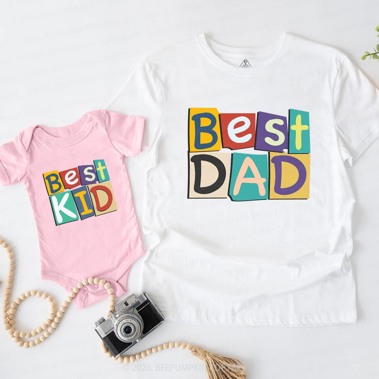 Best Dad Best Kid  Father’s Day Dad&Me Matching Shirts