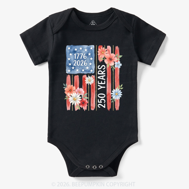 United States of America 250th Patriotic Flag Bodysuit