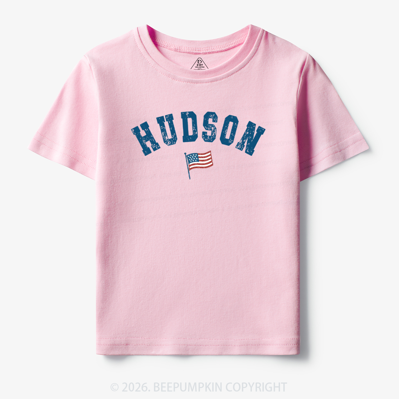 Personalized USA Flag with Name Toddler&Kid's Tees