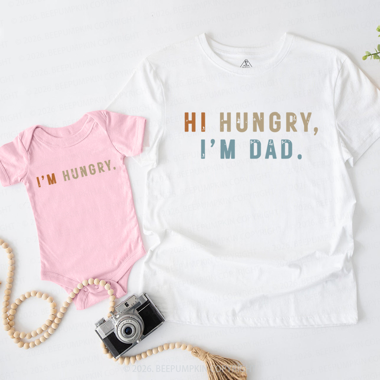 Funny Hi Hungry I’m Dad Dad&Me Matching Shirts