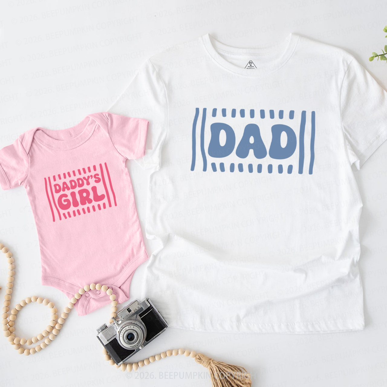 Dad-Dad's Little Man and Daddy's Girl Dad&Me Matching Shirts