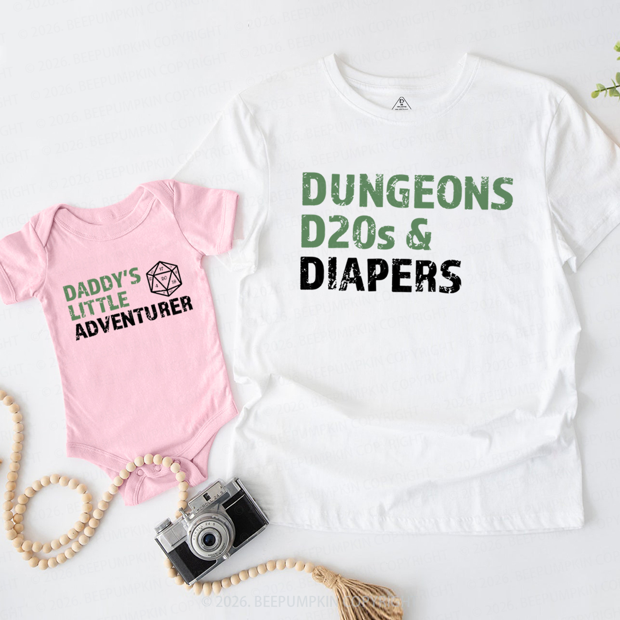Roll the Dice Change the Diapers Dad&Me Matching Shirts