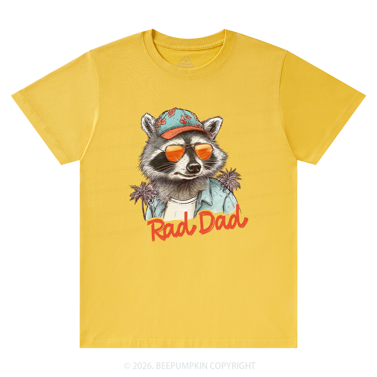 Retro Rad Dad Funny Raccoon T-Shirts