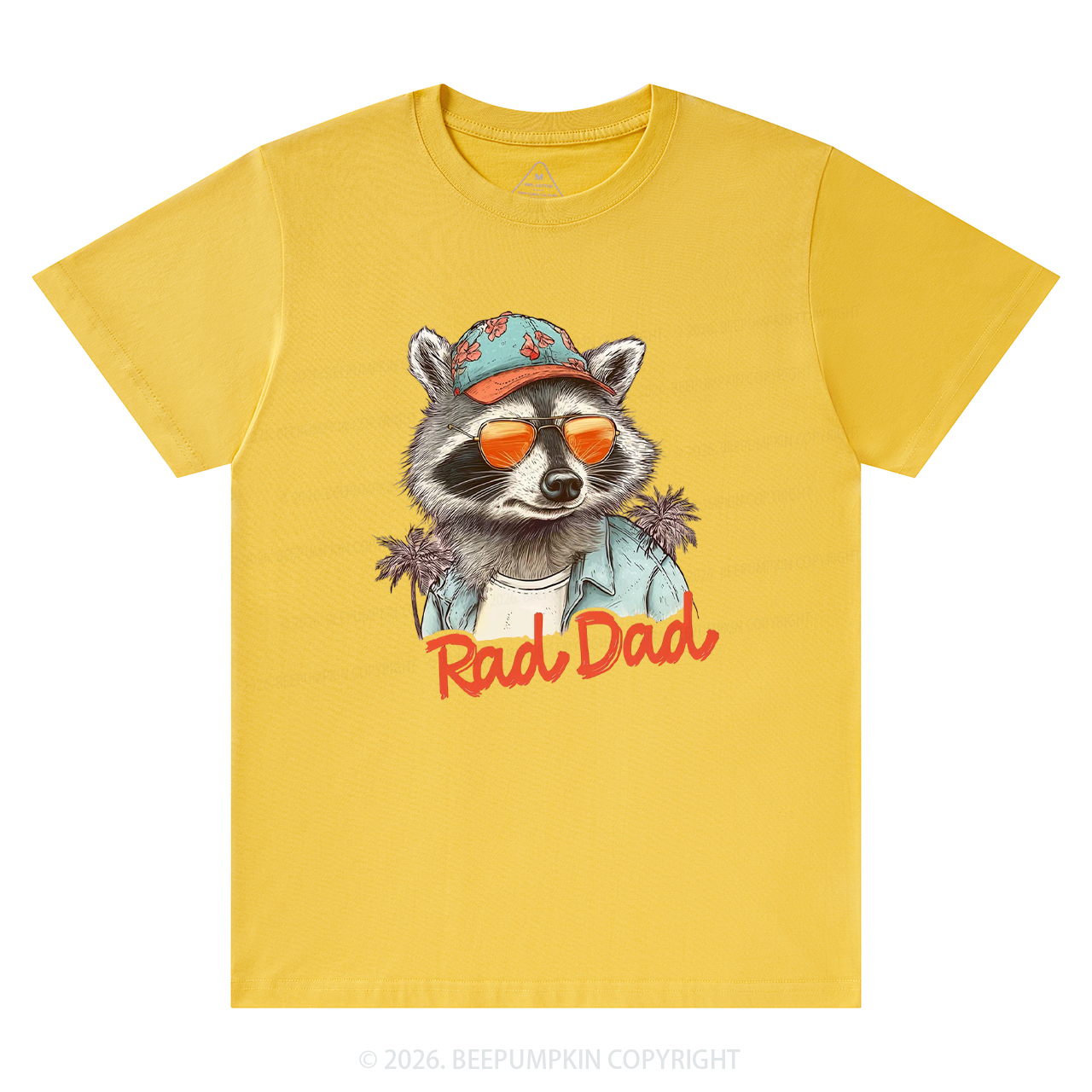 Retro Rad Dad Funny Raccoon T-Shirts
