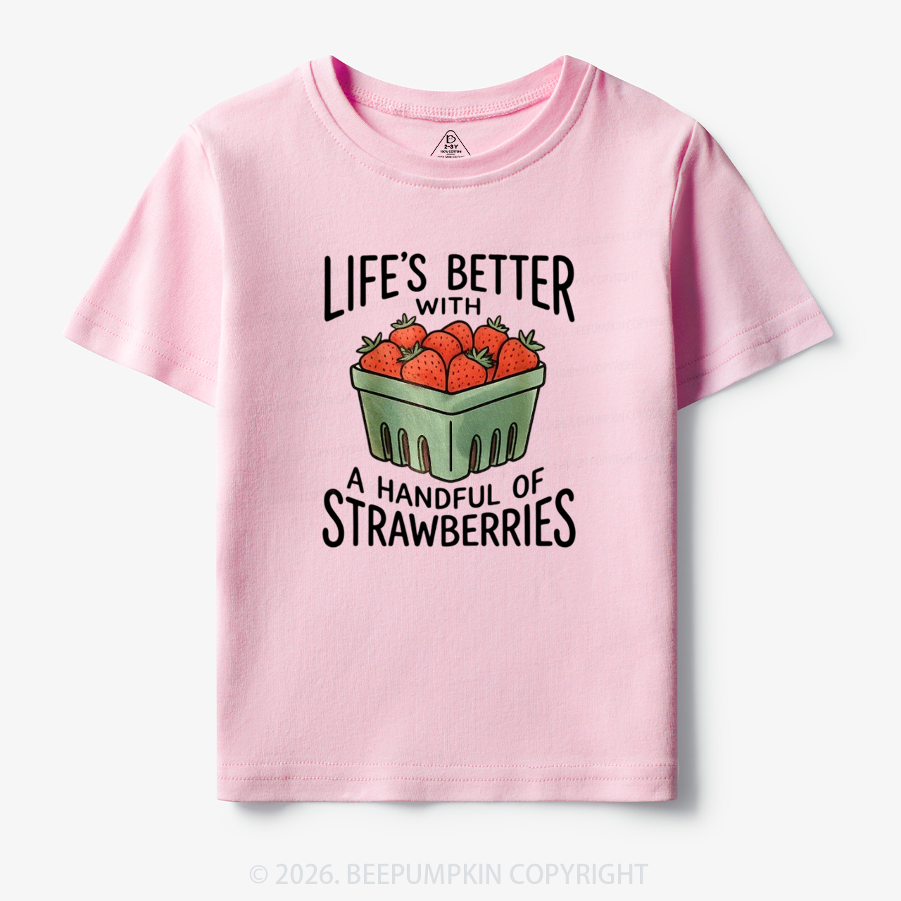 Life's Better With Strawberries Toddler&Kid's Tees